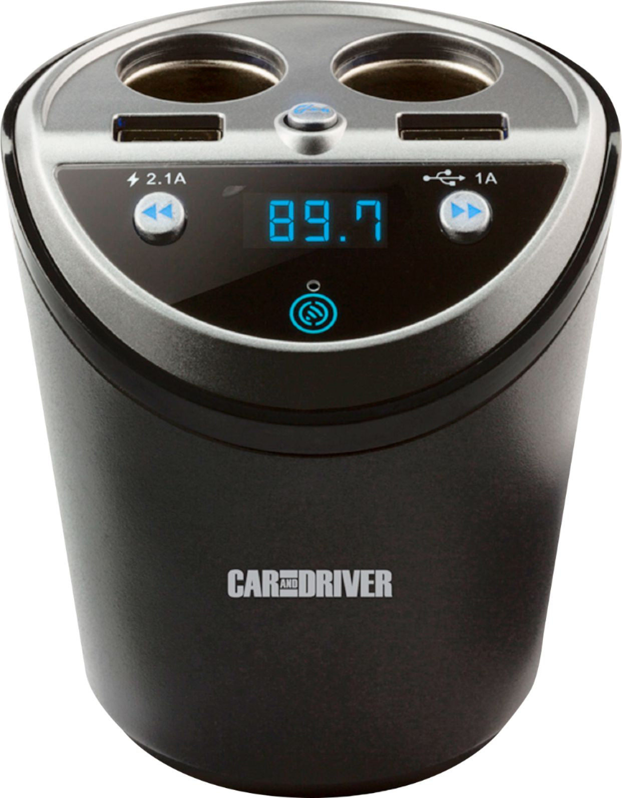 Car&Driver Car Power Station w/ 4 Charging Ports & FM Transmitter