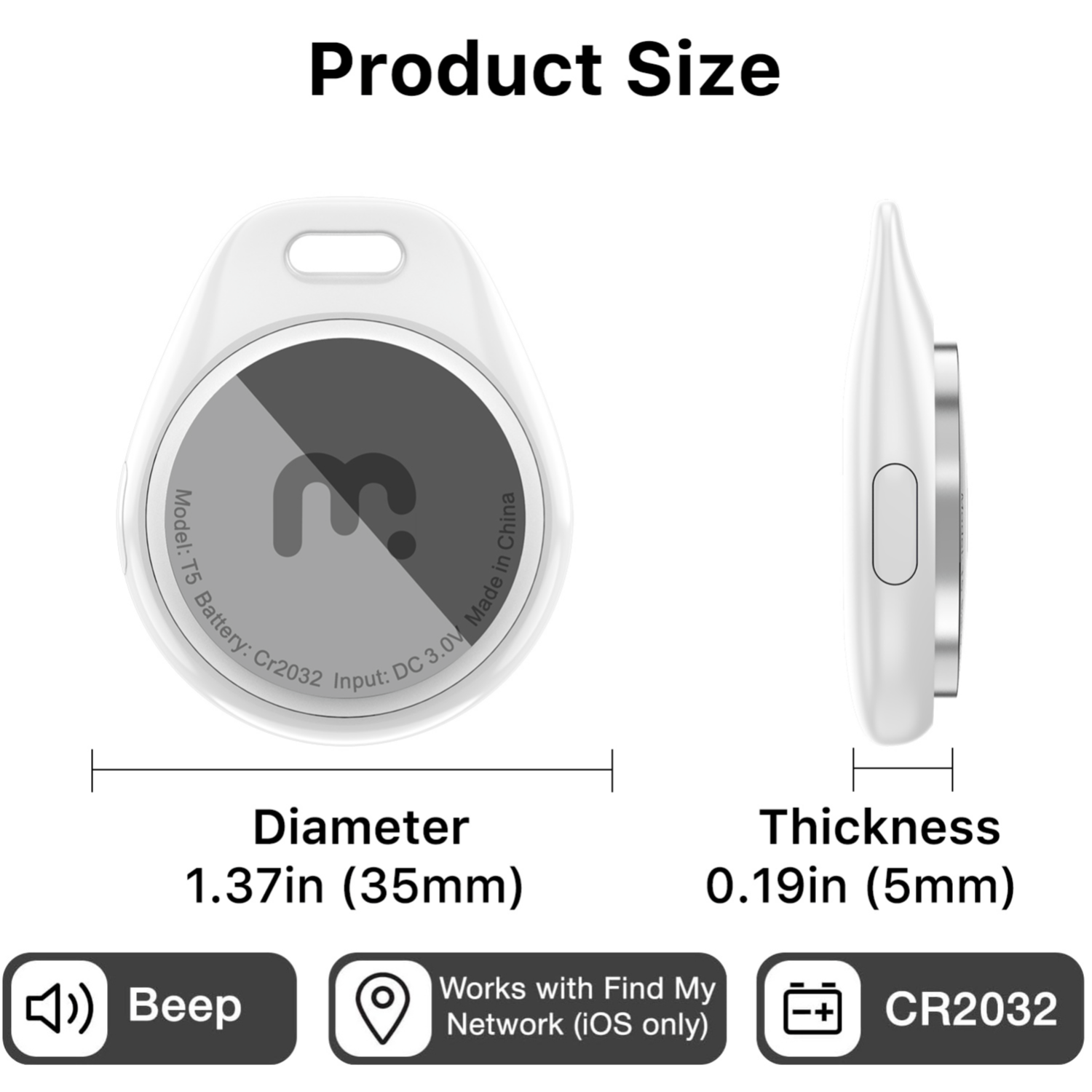 MB - Tracker for Apple Find My - White