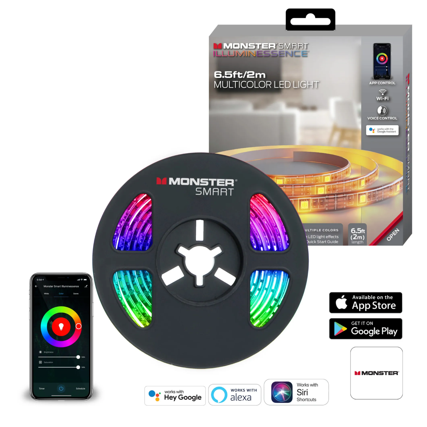 MS - Smart-Wifi Multicolor LED Light Strip (6.5ft)