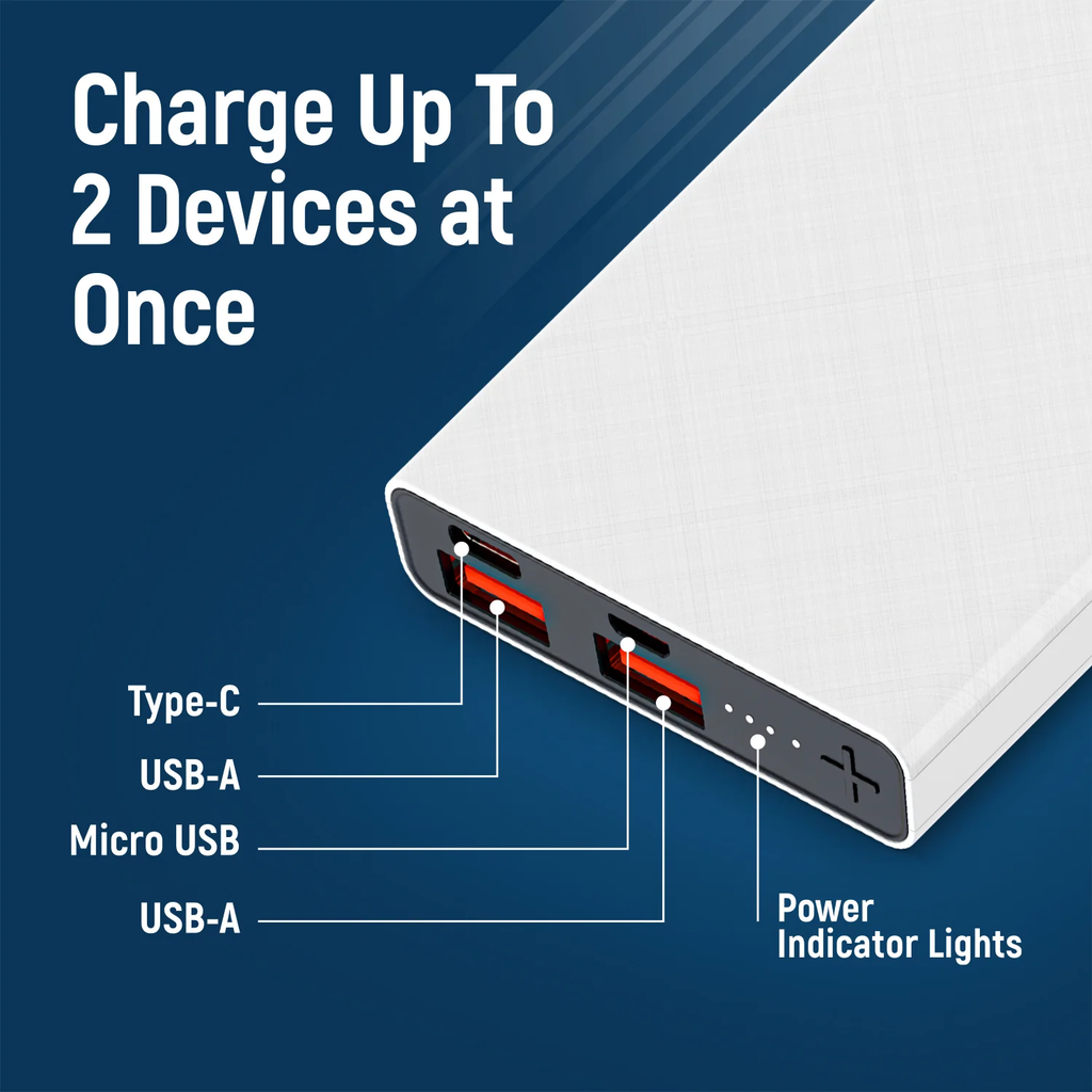GG 10W 5000mah Portable Power Bank - White