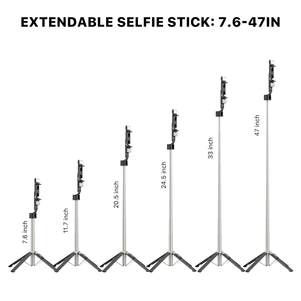 MB - Picture Perfect+ Selfie Stick & Tripod w/ Fill Light - Black