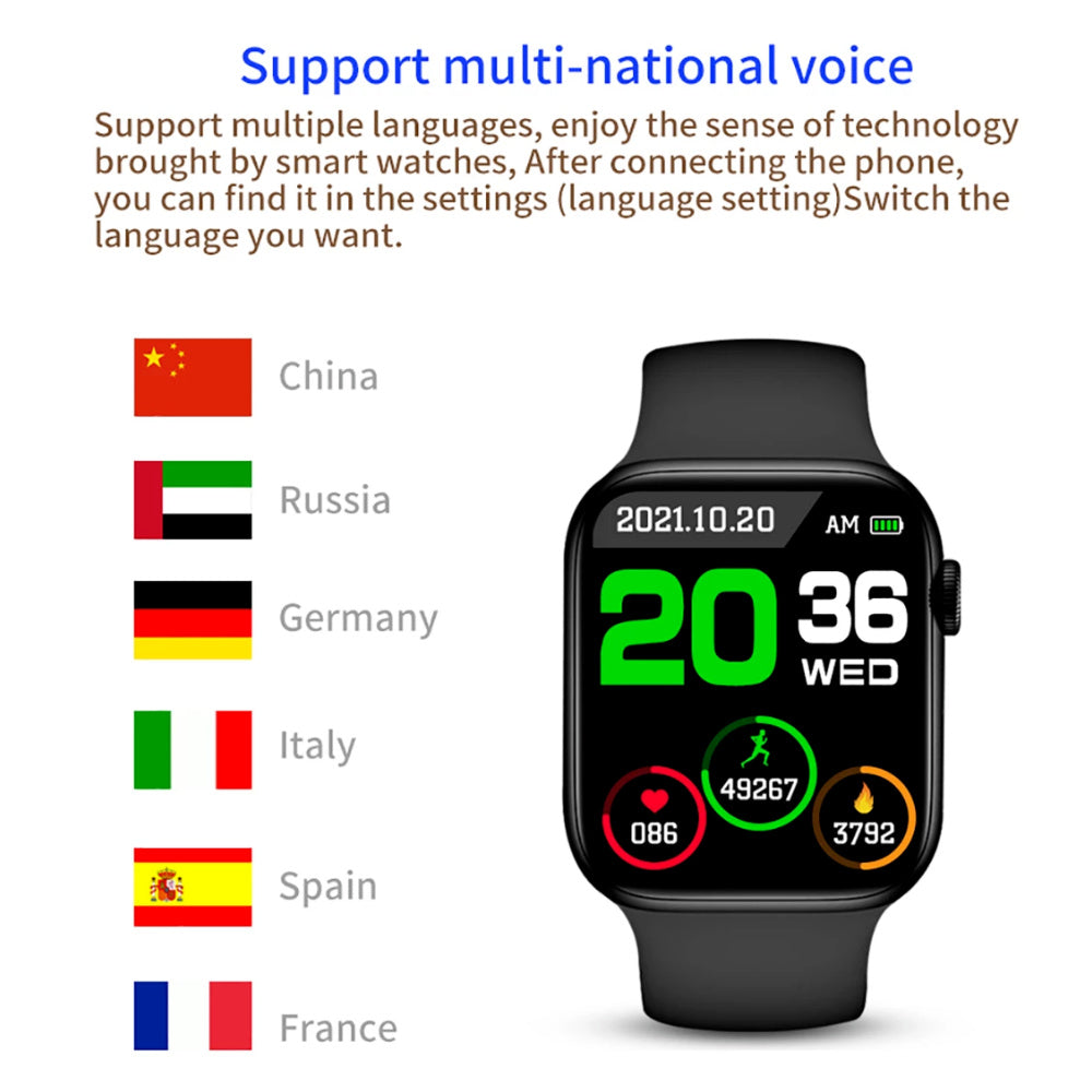 GS7 Max Smart Watch 45mm Aluminum Case - Black