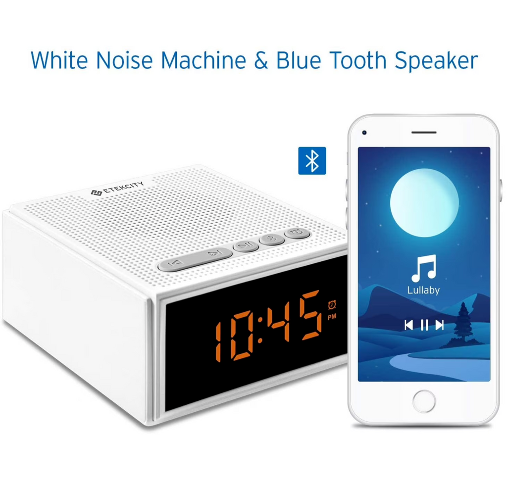Ek - Digital Clock w/ White Noise Machine & Bluetooth Speaker