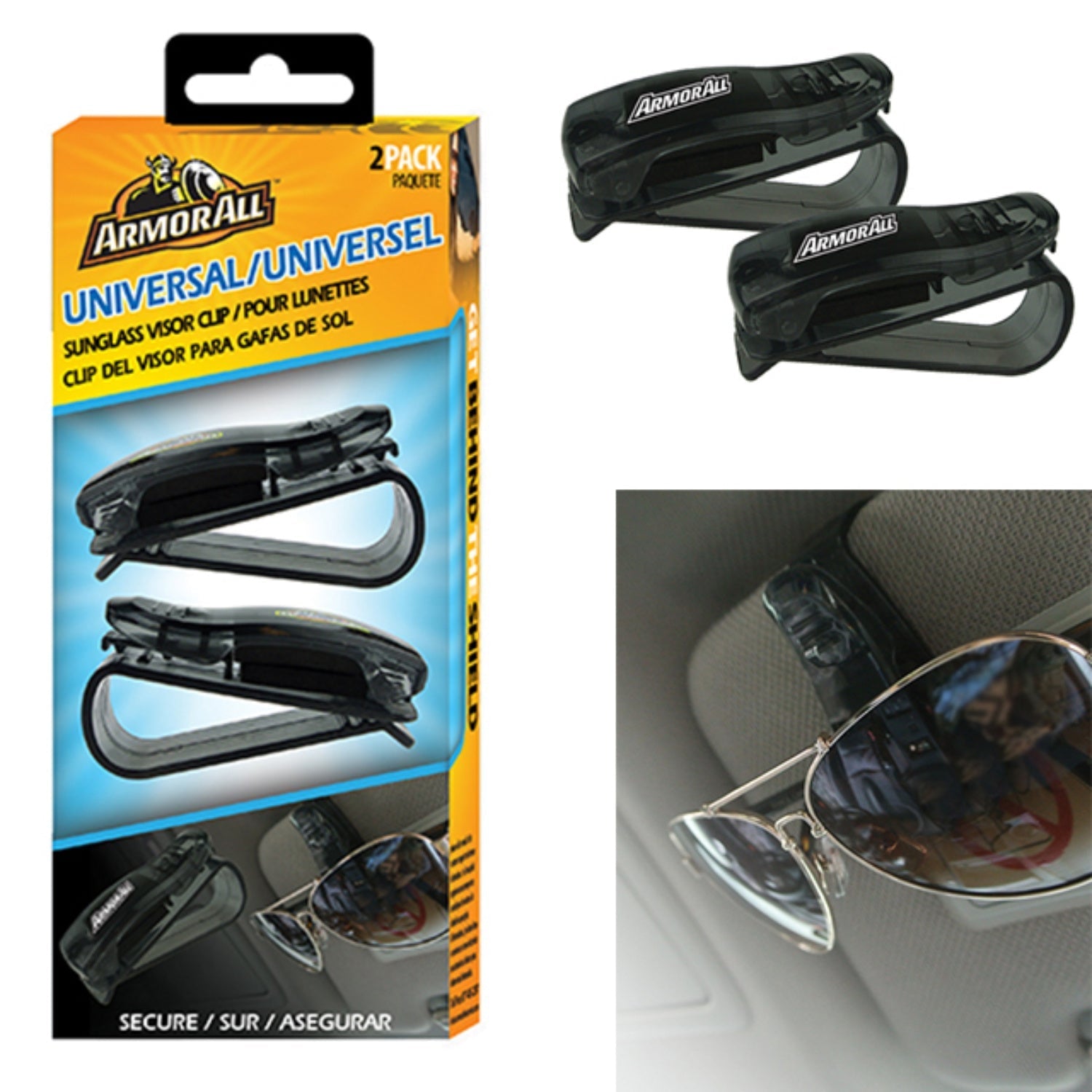 AA - Universal Sunglass Visor Clip (Pack of 2)
